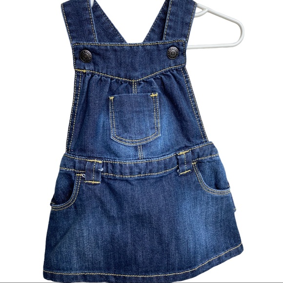 Baby Girl Denim Overalls Skirt Dress 